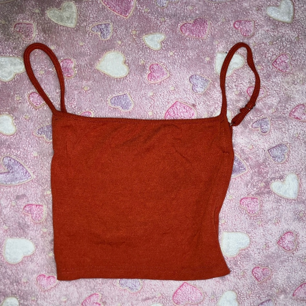Fire Orange Backless Top